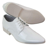 Vīriešu šņorētas, elegantas, ādas oderētas kurpes, ballīšu, kāzu, itāļu stila, lakotas, spīdīgas