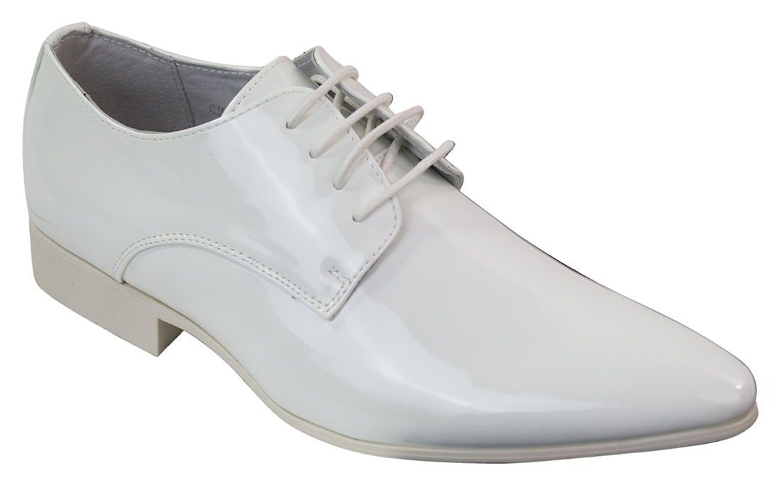 Vīriešu šņorētas, elegantas, ādas oderētas kurpes, ballīšu, kāzu, itāļu stila, lakotas, spīdīgas
