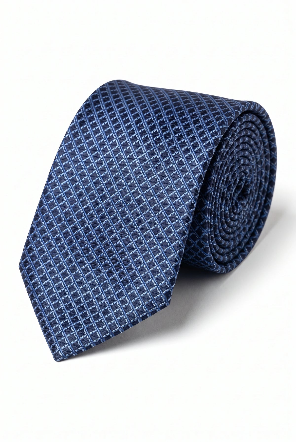 Vīriešu tumši zila teksturēta austa kaklasaite