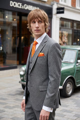 Vīriešu oranža peislija kaklasaites dāvanu komplekts