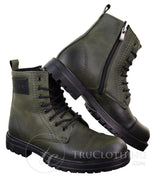 Vīriešu PU ādas puszābaki ar rāvējslēdzēju