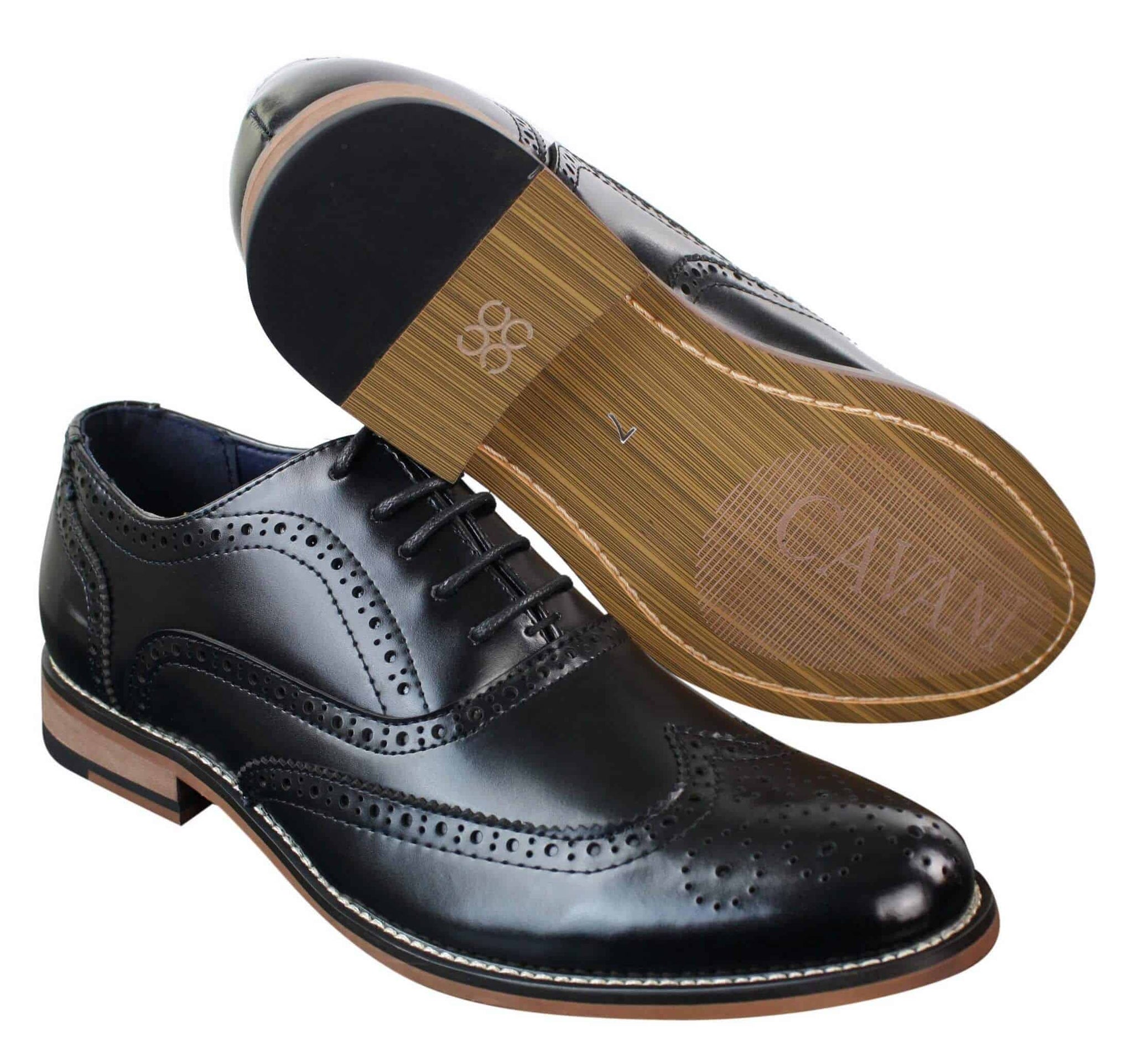 Vīriešu īstas ādas Gatsby Brouges eleganti dizaineru retro vintage apavi
