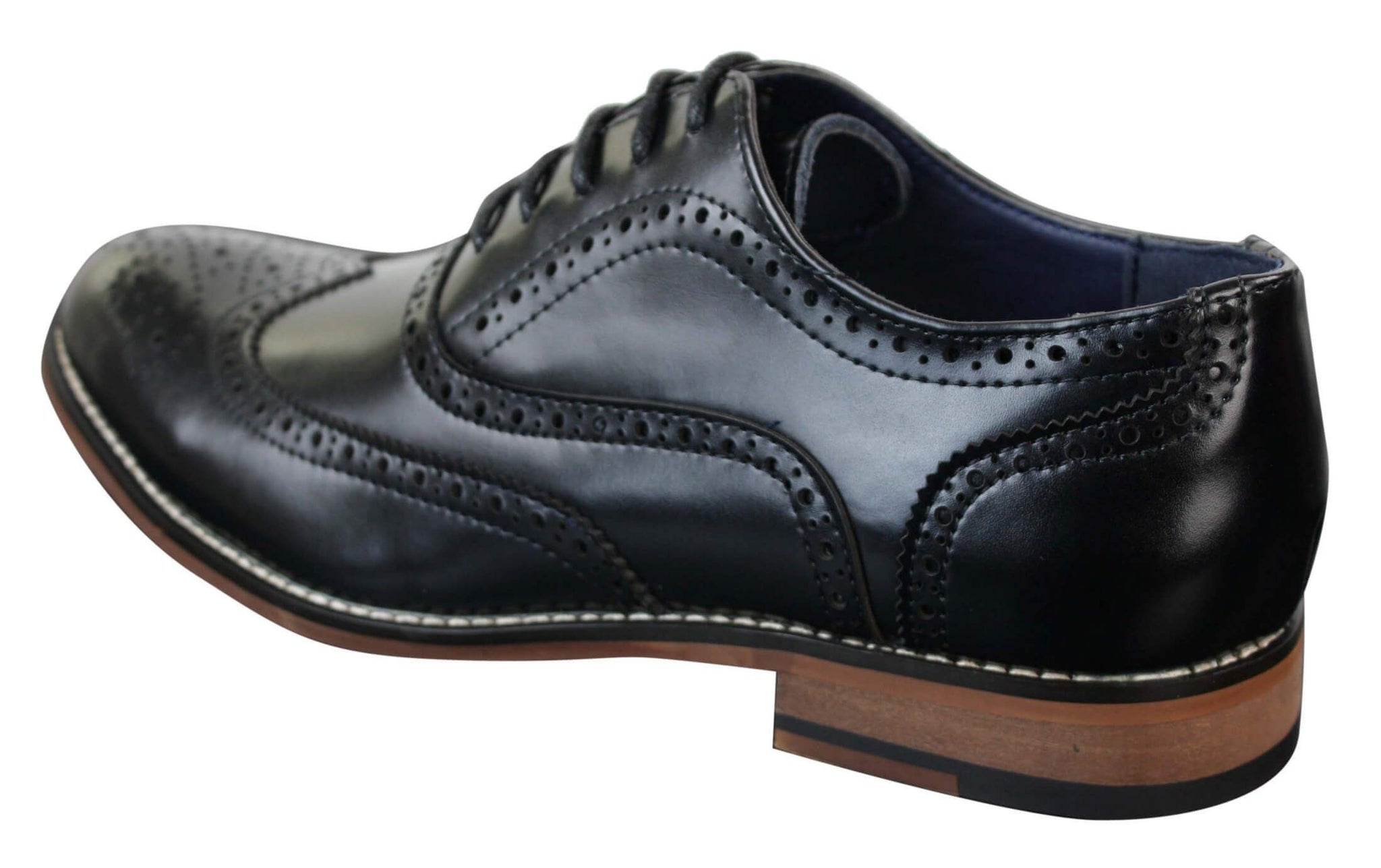Vīriešu īstas ādas Gatsby Brouges eleganti dizaineru retro vintage apavi