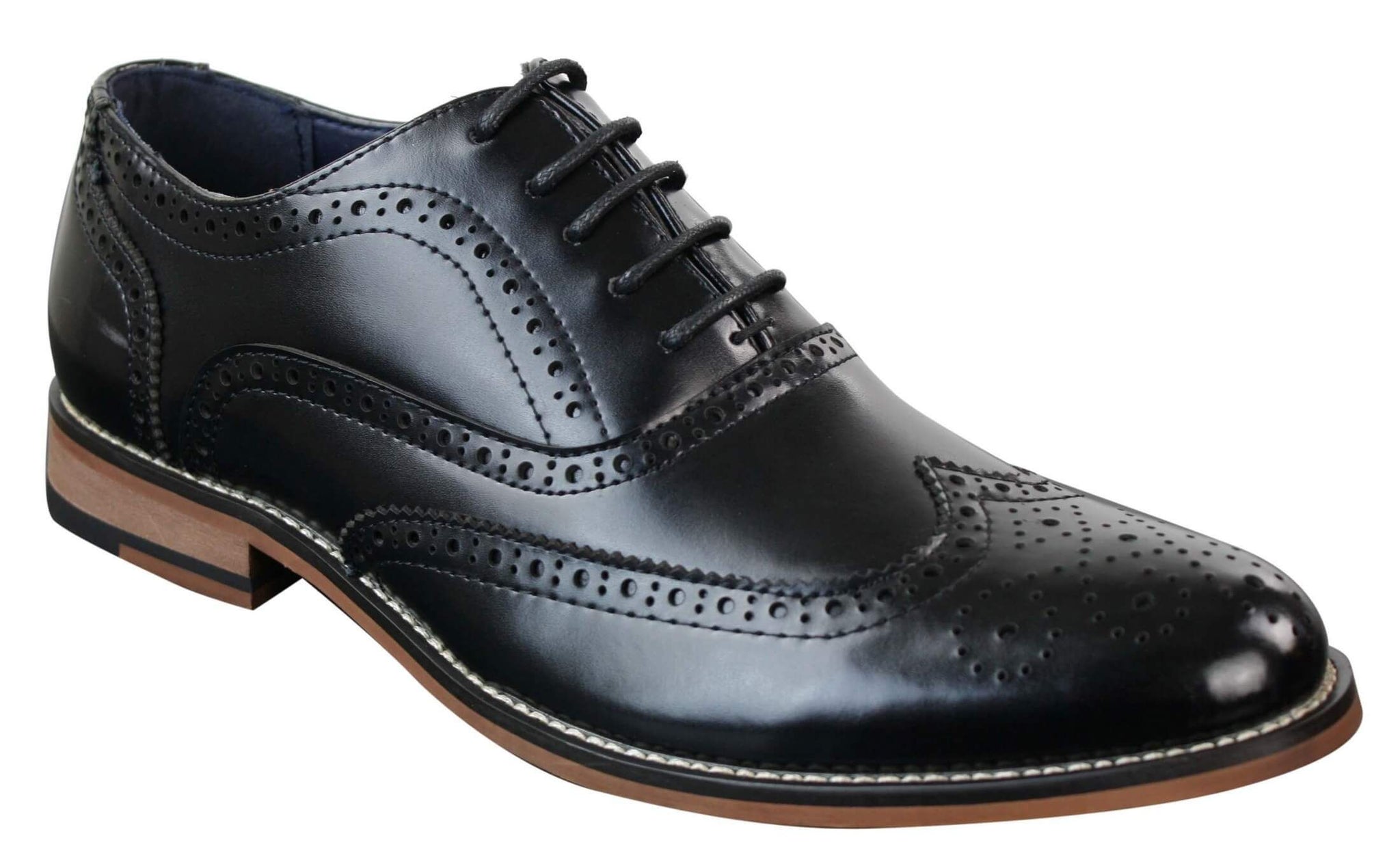 Vīriešu īstas ādas Gatsby Brouges eleganti dizaineru retro vintage apavi