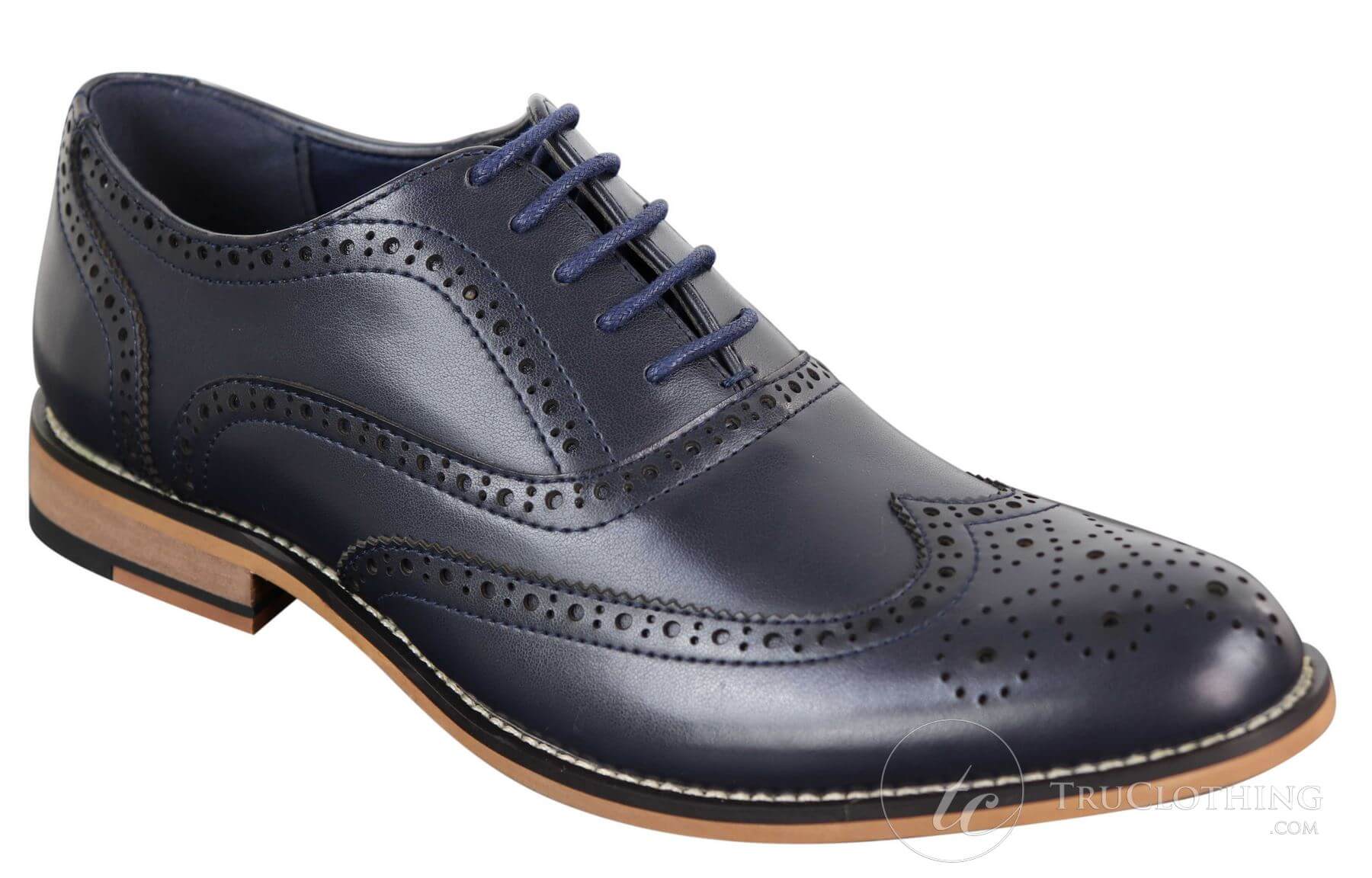 Vīriešu īstas ādas Gatsby Brouges eleganti dizaineru retro vintage apavi