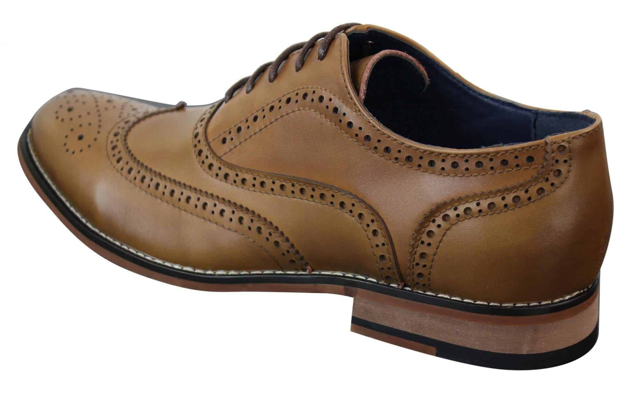 Vīriešu īstas ādas Gatsby Brouges eleganti dizaineru retro vintage apavi
