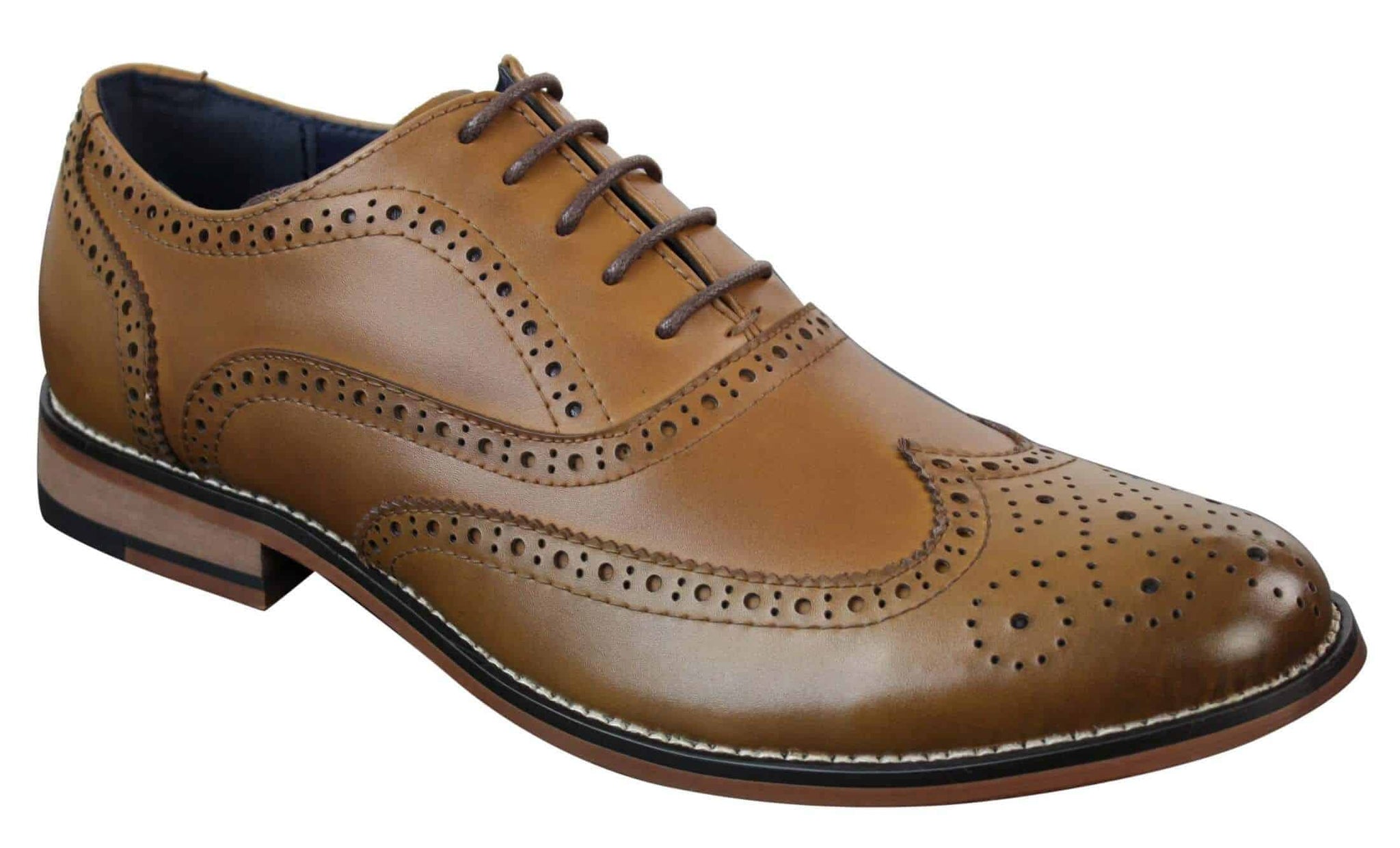 Vīriešu īstas ādas Gatsby Brouges eleganti dizaineru retro vintage apavi
