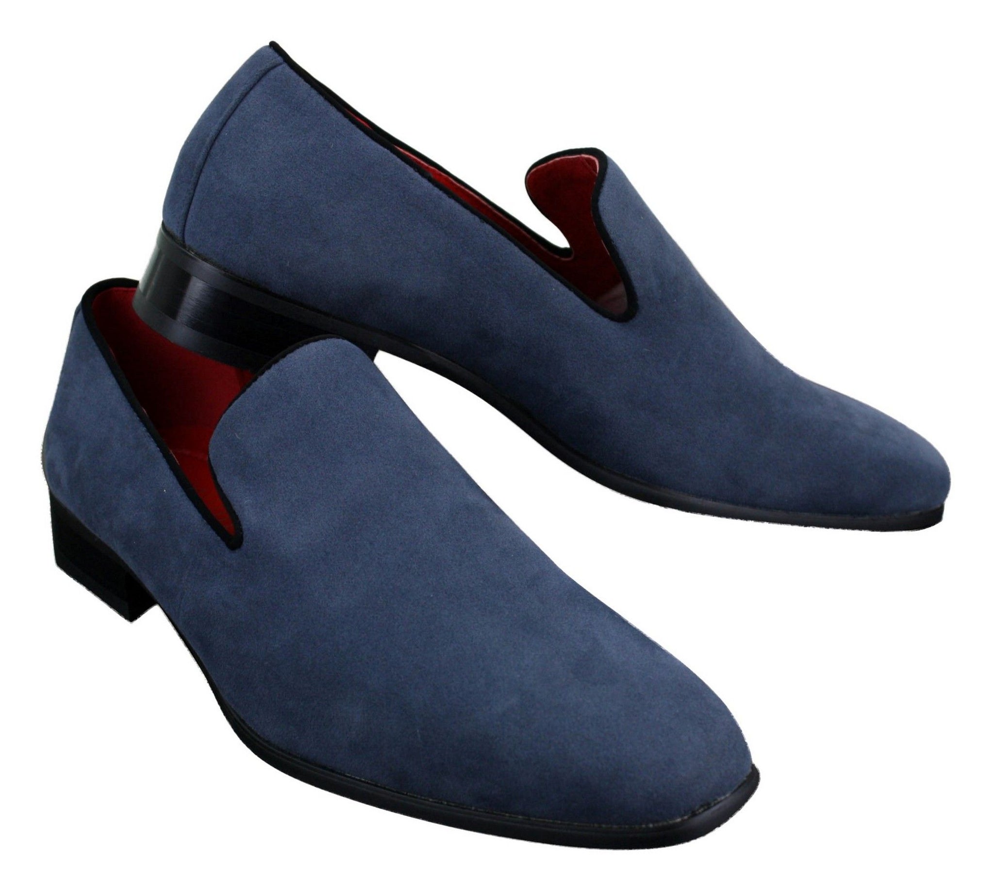 Vīriešu uzvelkamie zamšādas mokasīni, ādas, eleganti, ikdienas, sarkani, zili, melni