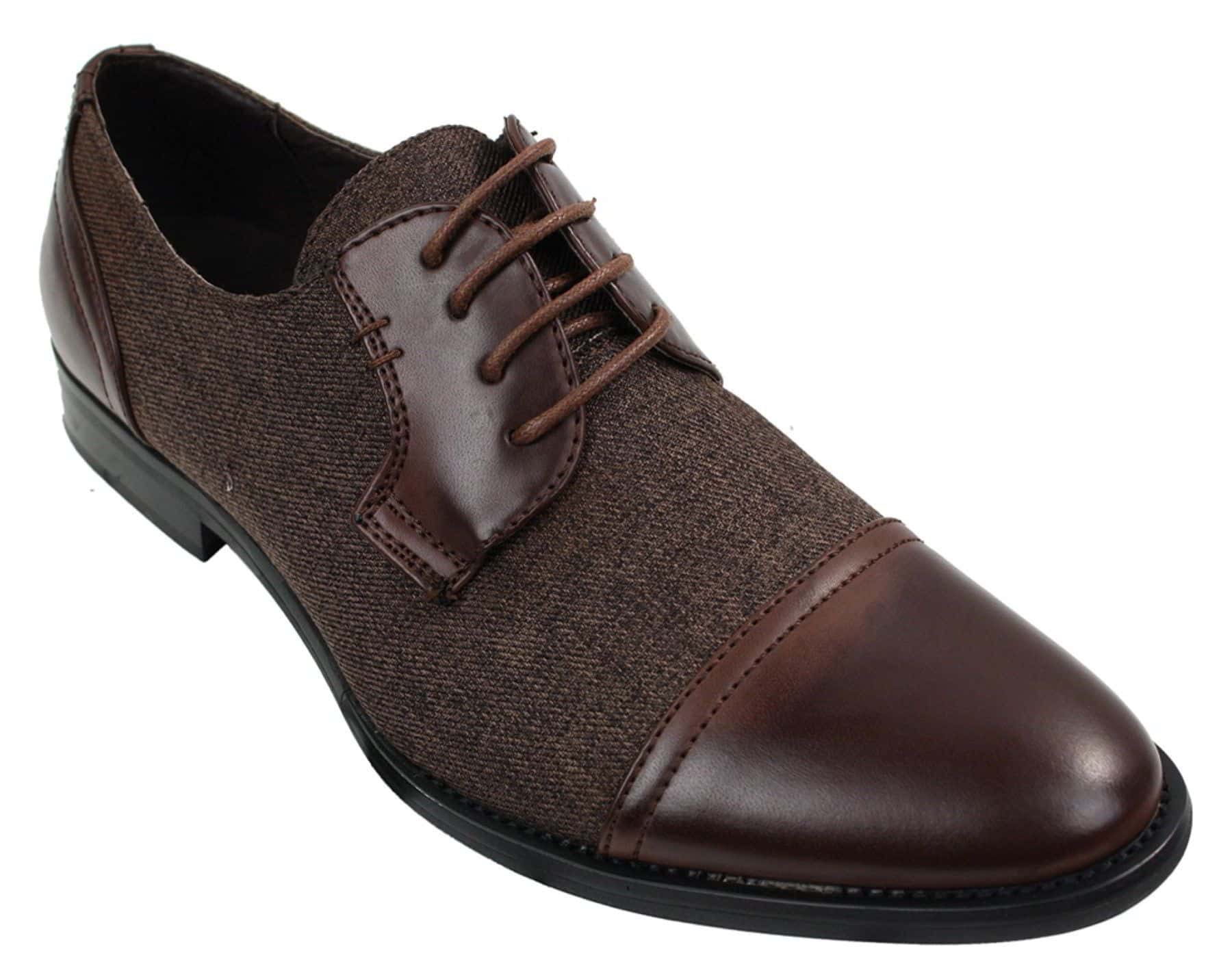Vīriešu eleganti ikdienas apavi ar šņorēm un ādas apaviem ar šņorēm, vintage retro stilā