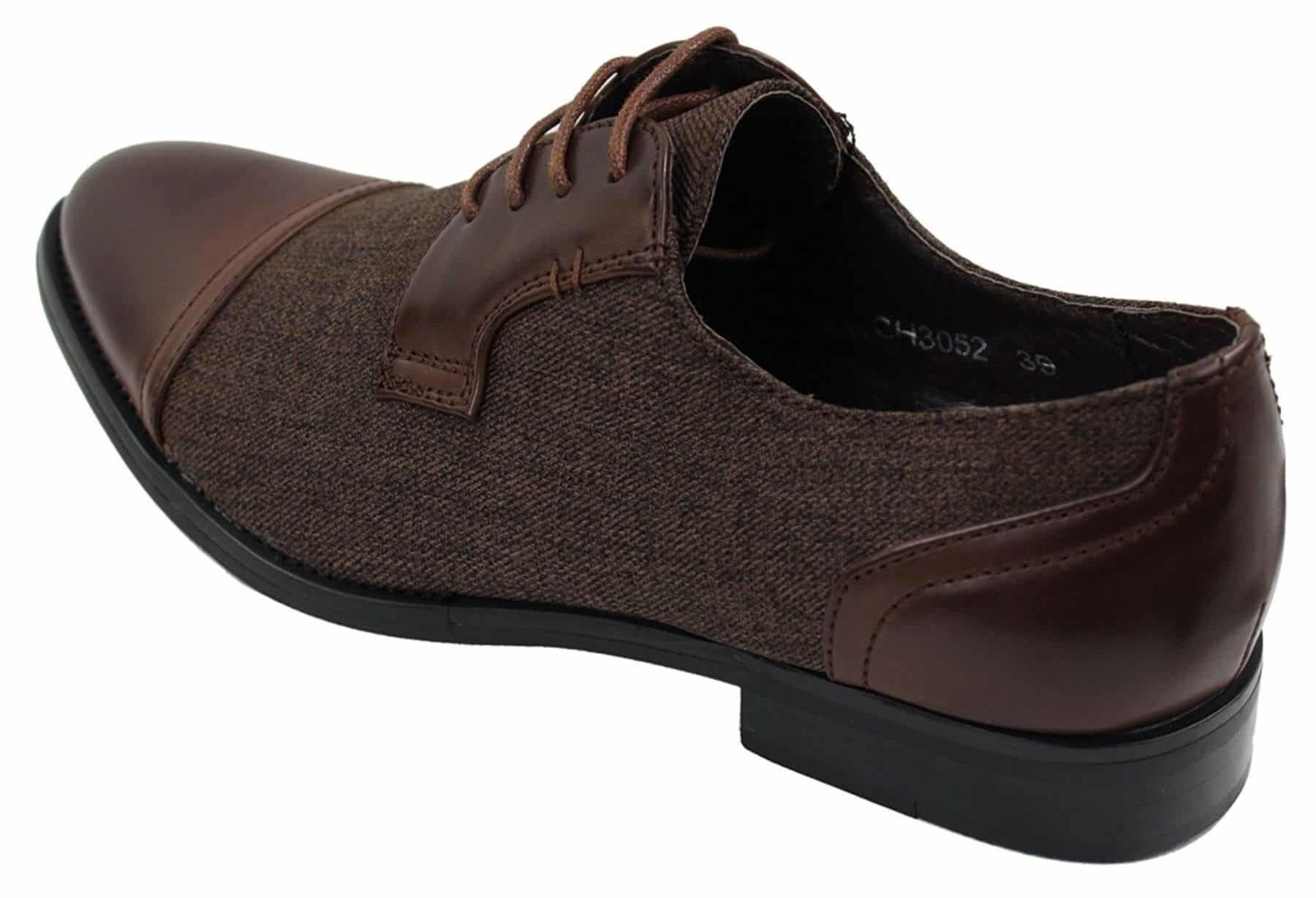 Vīriešu eleganti ikdienas apavi ar šņorēm un ādas apaviem ar šņorēm, vintage retro stilā