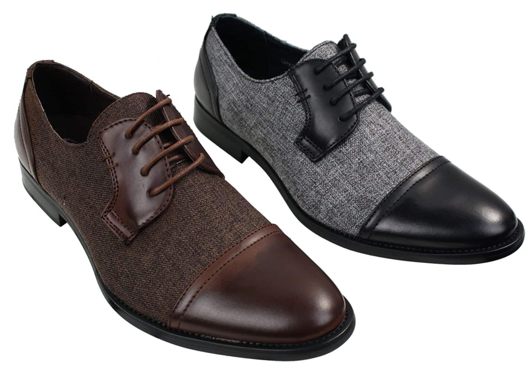 Vīriešu eleganti ikdienas apavi ar šņorēm un ādas apaviem ar šņorēm, vintage retro stilā