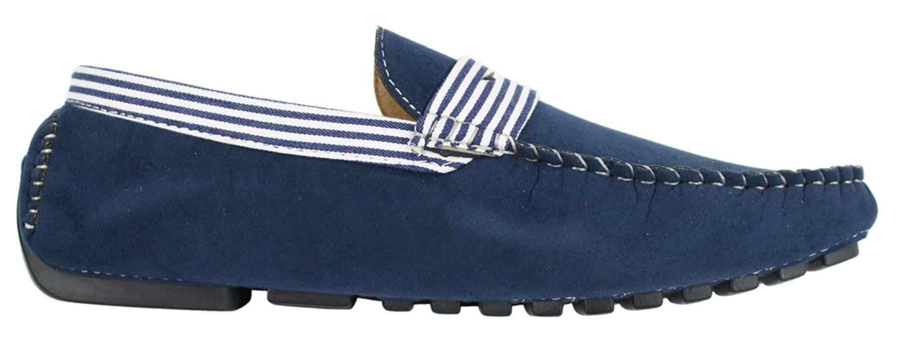Vīriešu zamšādas klāja laivu apavi ar svītrām, uzvelkami vasaras, eleganti, ikdienas, itāļu stila