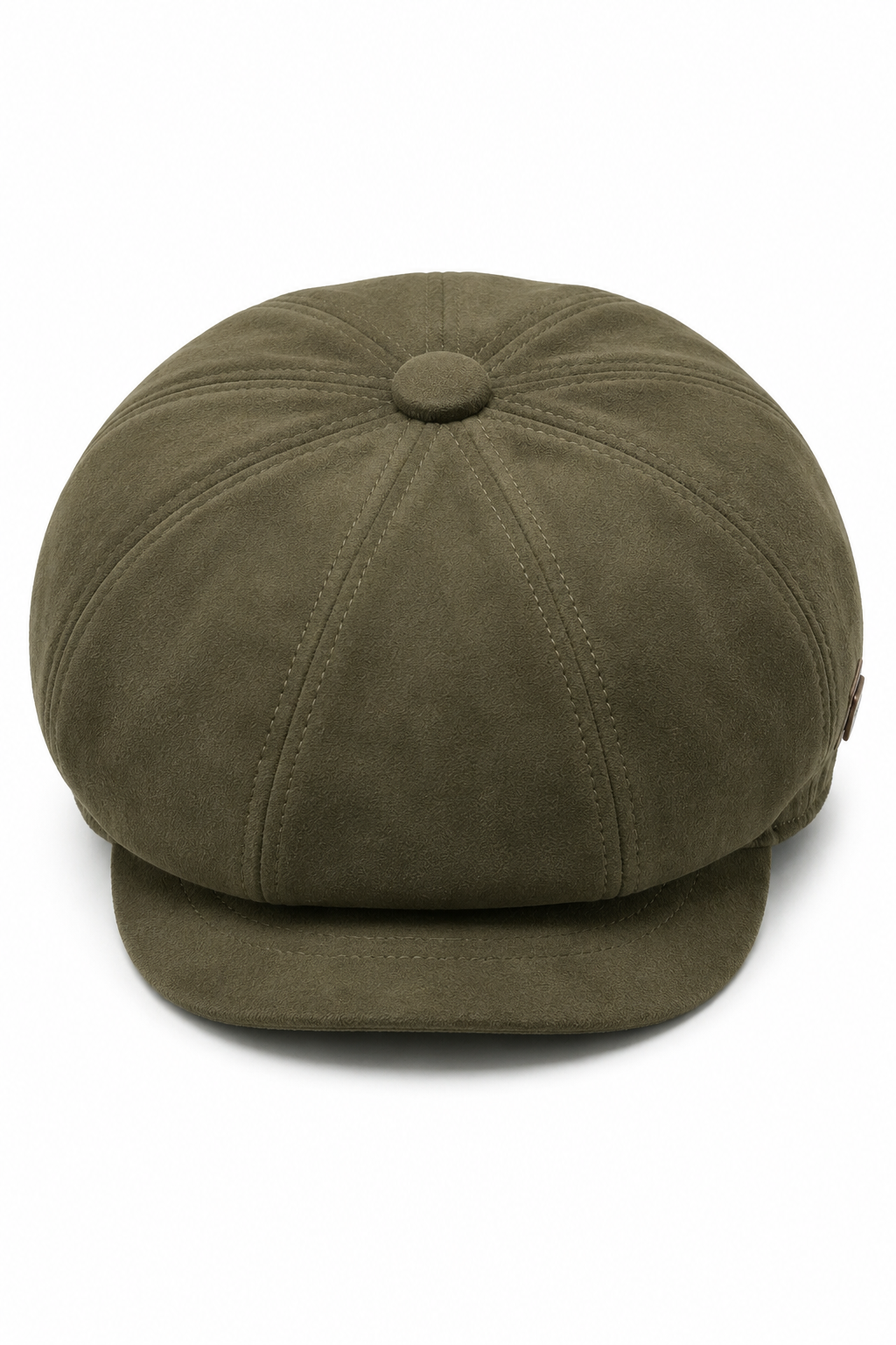 Vīriešu zamšādas vintage stila 8 paneļu klasiskā Gatsby Baker cepure zēniem - olīvu krāsā