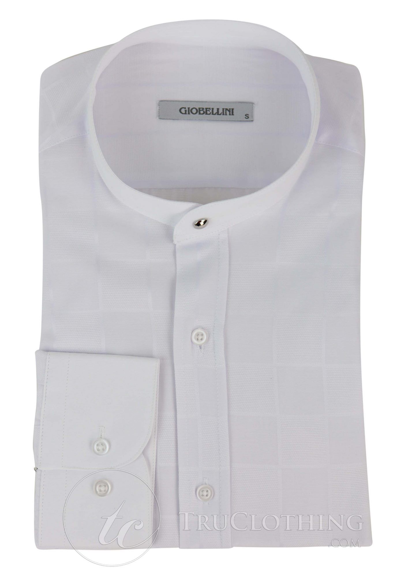 Vīriešu vintage rūtaina raksta krekls ar noņemamu apkakli