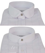 Vīriešu vintage rūtaina raksta krekls ar noņemamu apkakli