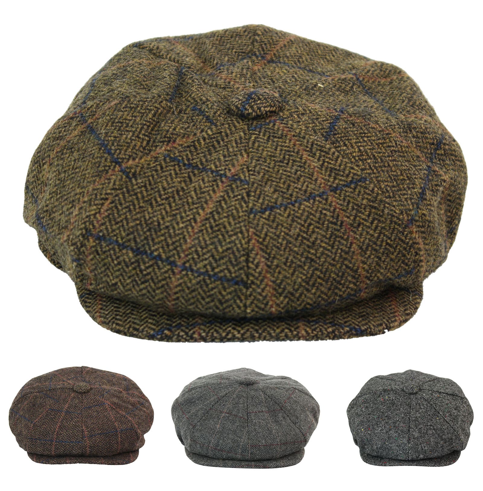 Vīriešu vintage tvīda Peaky Blinders cepure
