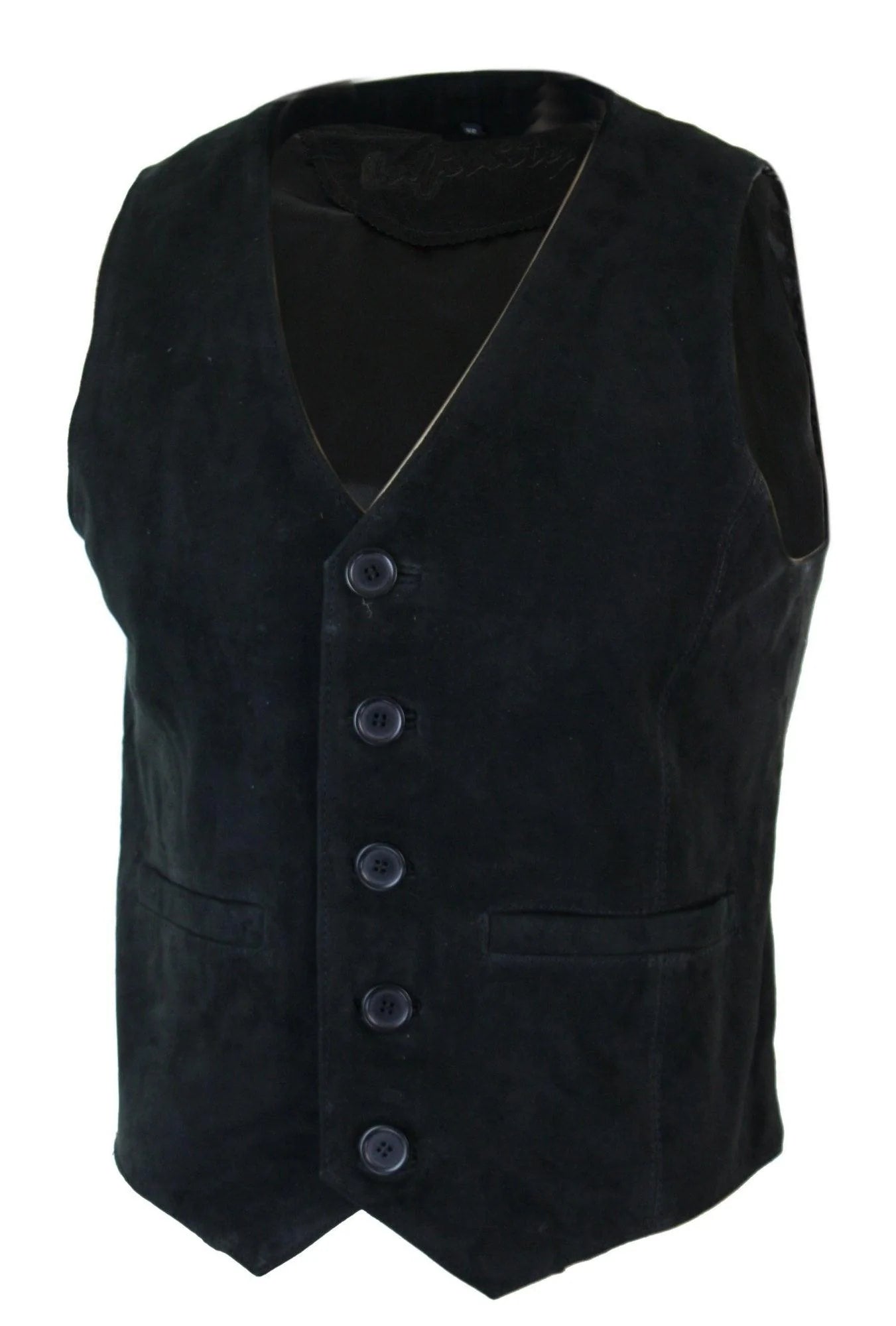 Vīriešu veste, īsta zamšādas, retro vintage vesterna veste, melna
