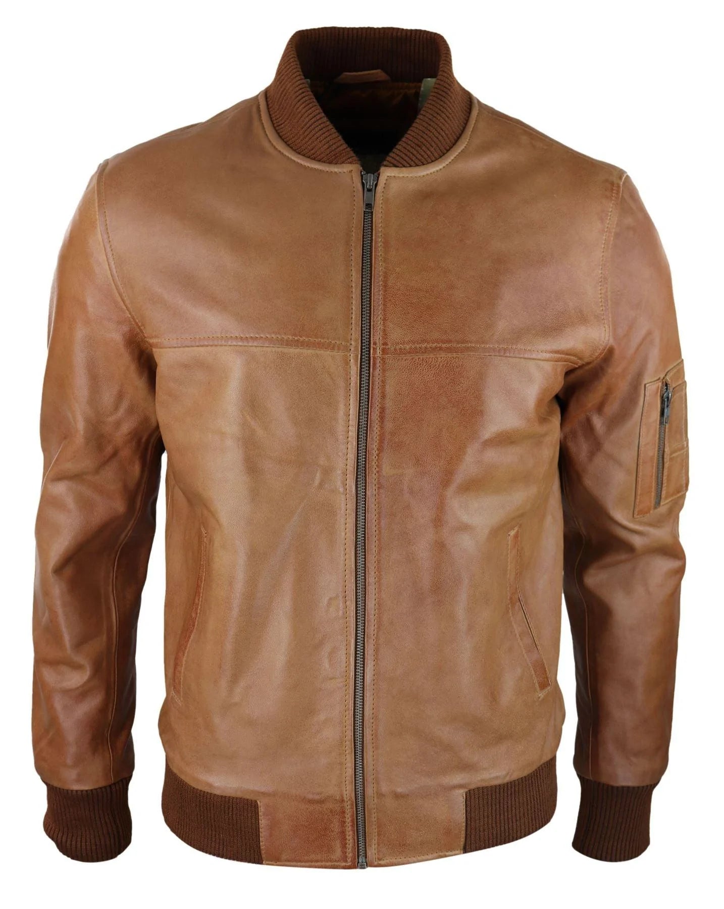 Vīriešu īstas ādas bomberjaka no ādas, ikdienas, Varsity Vintage, eleganta, ikdienas, dzeltenbrūna