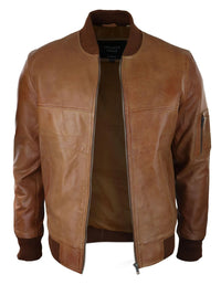 Vīriešu īstas ādas bomberjaka no ādas, ikdienas, Varsity Vintage, eleganta, ikdienas, dzeltenbrūna