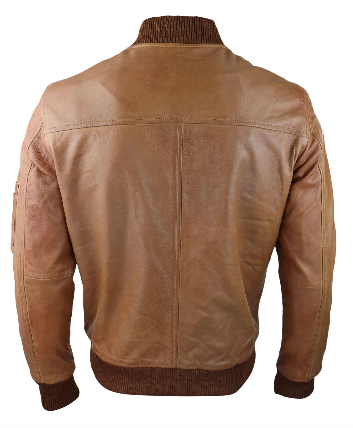Vīriešu īstas ādas bomberjaka no ādas, ikdienas, Varsity Vintage, eleganta, ikdienas, dzeltenbrūna