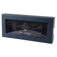 Vīriešu tauriņa kaklasaites kabatas kvadrātiņu aproču pogu dāvanu komplekts melnā krāsā