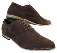 Patron 238 vīriešu zamšādas ādas brogues, eleganti ikdienas, sarkanbrūni, tumši zili, melni, ar šņorēm, retro stila apavi