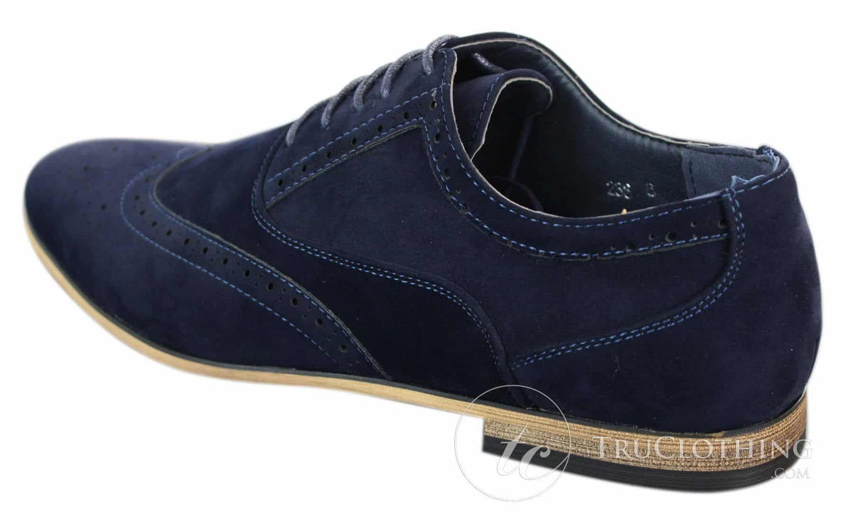 Patron 238 vīriešu zamšādas ādas brogues, eleganti ikdienas, sarkanbrūni, tumši zili, melni, ar šņorēm, retro stila apavi