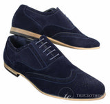 Patron 238 vīriešu zamšādas ādas brogues, eleganti ikdienas, sarkanbrūni, tumši zili, melni, ar šņorēm, retro stila apavi