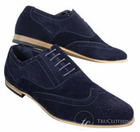 Patron 238 vīriešu zamšādas ādas brogues, eleganti ikdienas, sarkanbrūni, tumši zili, melni, ar šņorēm, retro stila apavi