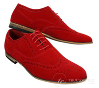 Patron 238 vīriešu zamšādas ādas brogues, eleganti ikdienas, sarkanbrūni, tumši zili, melni, ar šņorēm, retro stila apavi