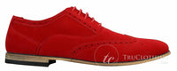 Patron 238 vīriešu zamšādas ādas brogues, eleganti ikdienas, sarkanbrūni, tumši zili, melni, ar šņorēm, retro stila apavi