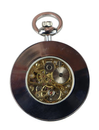 Automātisks mehānisks vintage kabatas sudraba pulkstenis