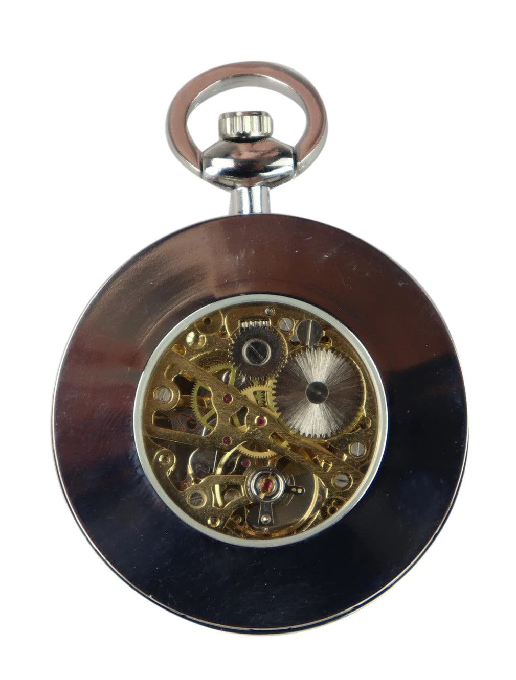 Automātisks mehānisks vintage kabatas sudraba pulkstenis
