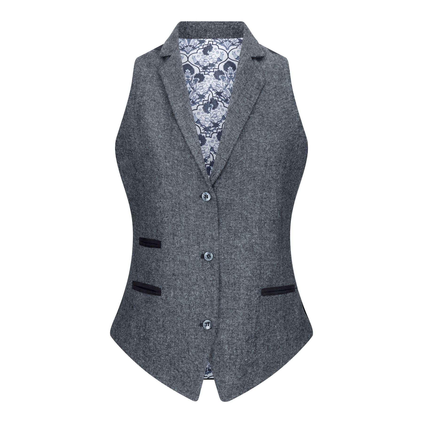 Sieviešu vestes kostīms ar vilnas tvīda elkoņu ielāpu, 1920. gadu vintage, klasisks, pelēks