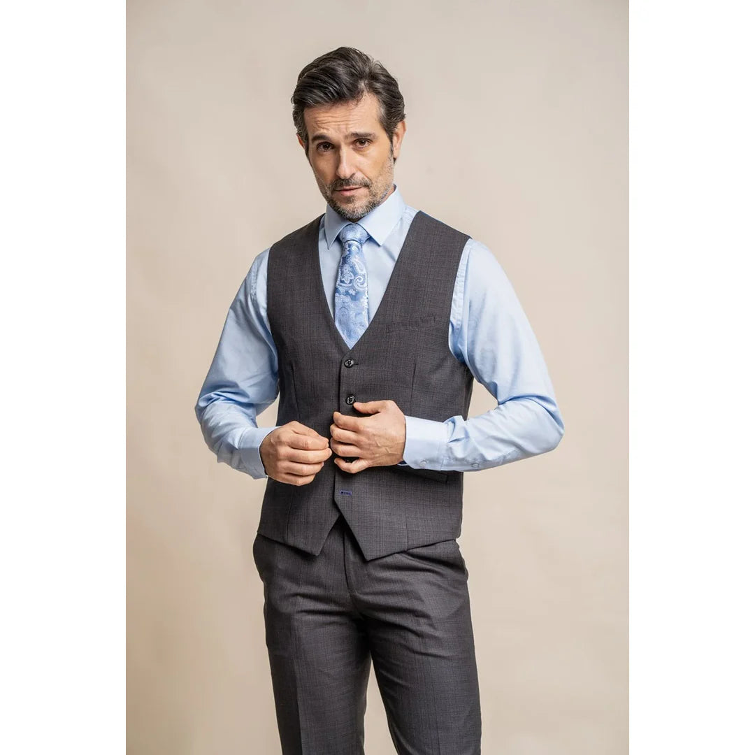Seeba - vīriešu klasiskā kokogles krāsas veste