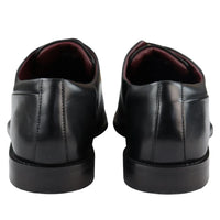 Vīriešu īstas ādas kurpes ar šņorēm, elegantas, formālas, klasiskas, melnas