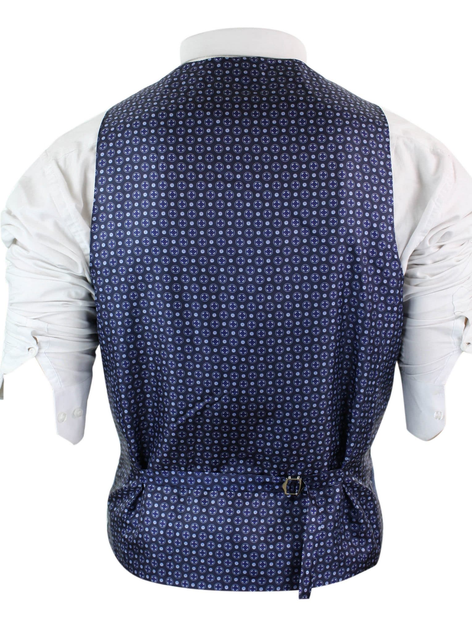 Vīriešu zila tvīda veste ar vilnas apdruku "Siļķu kaula" audums ar Peaky Blinders Vintage Retro