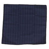 Vīriešu kaklasaites un kabatlakatiņa komplekts - tumši zilas svītras STZ41, viens izmērs