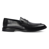 Ted - vīriešu melni klasiski mokasīni ar mākslīgo purngalu, mākslīgā āda, Penny Loafers