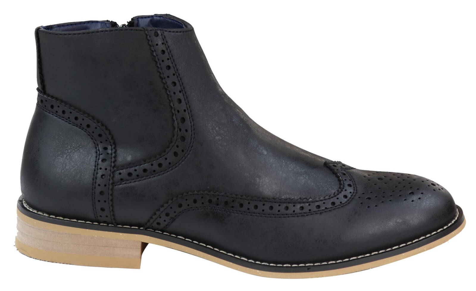 Vīriešu Peaky Blinders brogue zābaki ar rāvējslēdzēju