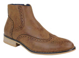 Vīriešu Peaky Blinders brogue zābaki ar rāvējslēdzēju
