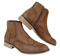 Vīriešu Peaky Blinders brogue zābaki ar rāvējslēdzēju