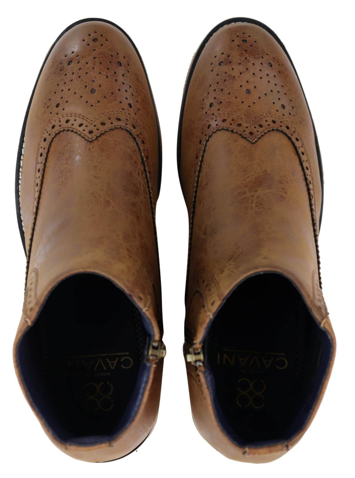 Vīriešu Peaky Blinders brogue zābaki ar rāvējslēdzēju