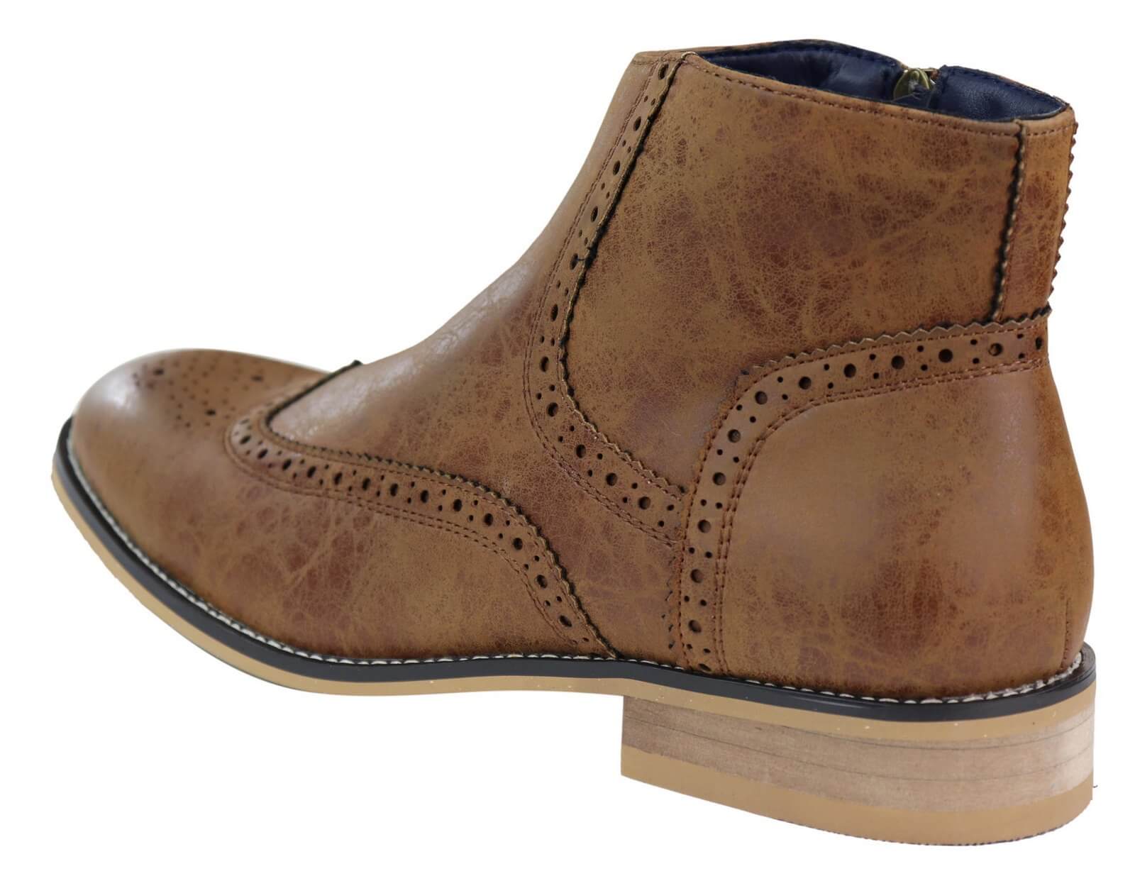 Vīriešu Peaky Blinders brogue zābaki ar rāvējslēdzēju