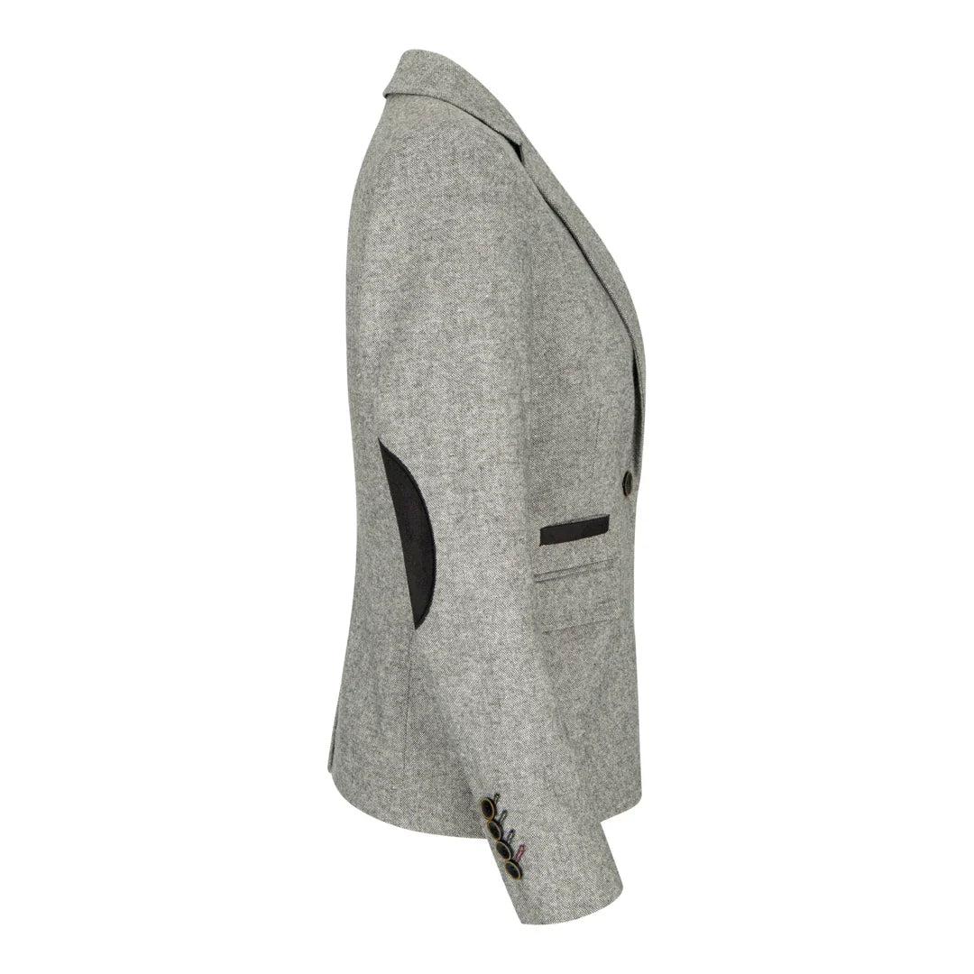 wsn03 - Sieviešu pelēka tvīda žakete ar Elow Patch Peaky 1920s rakstu