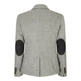 wsn03 - Sieviešu pelēka tvīda žakete ar Elow Patch Peaky 1920s rakstu
