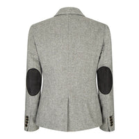 wsn03 - Sieviešu pelēka tvīda žakete ar Elow Patch Peaky 1920s rakstu